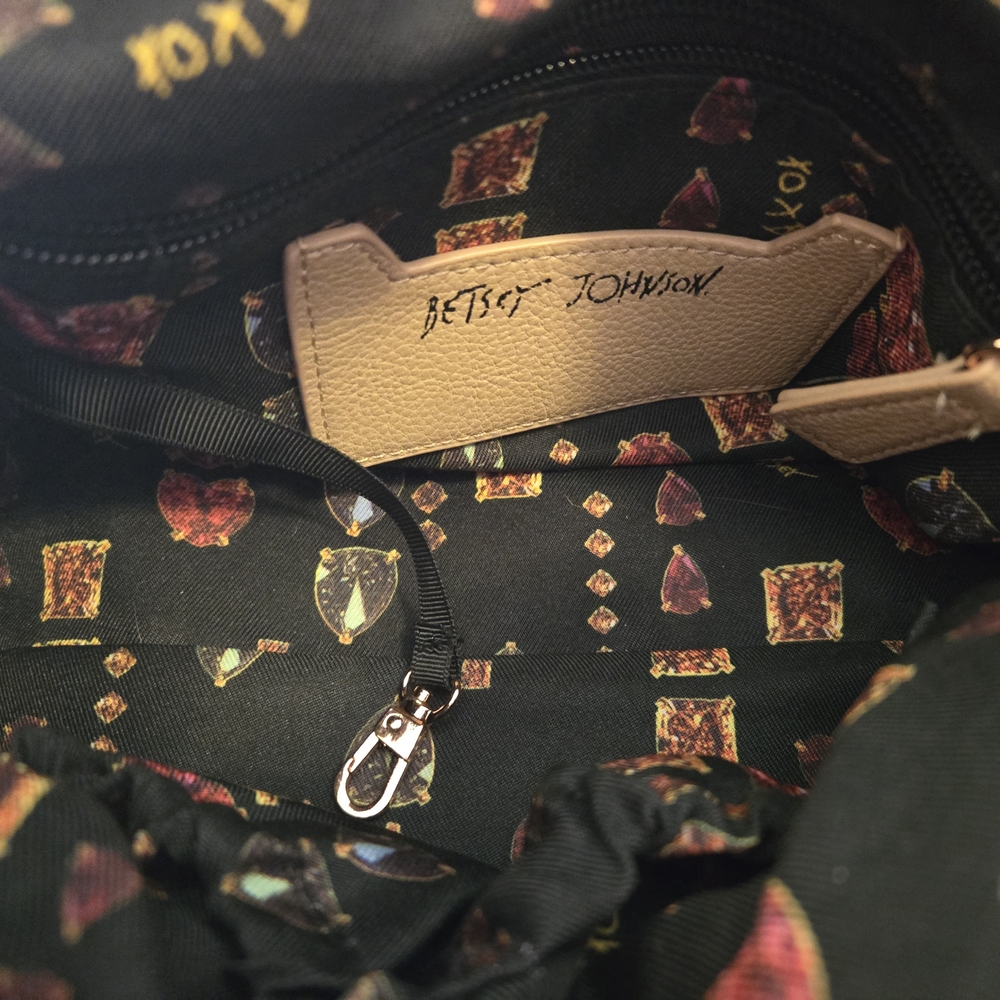 Betsey Johnson Tan Studded Women's Bag - Picture 7 of 8